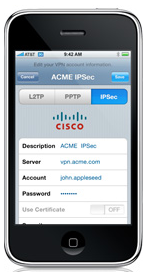 Cisco blinda las comunicaciones del iPhone en entornos empresariales