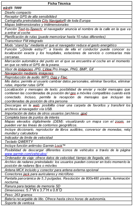 Garmin nüvi® 5000: navegador con pantalla panorámica extra grande de 5,3