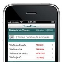 Completa aplicación de información financiera para el iPhone de CincoDias.com