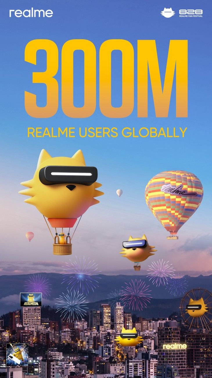 realme supera los 300 millones de usuarios en su séptimo año y anuncia novedades