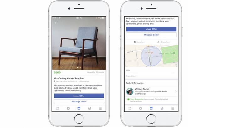 Facebook lanza su propio mercado de segunda mano