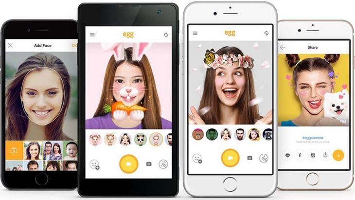 LINE lanza 'egg', una app para jugar con los selfies y crear máscaras 3D
