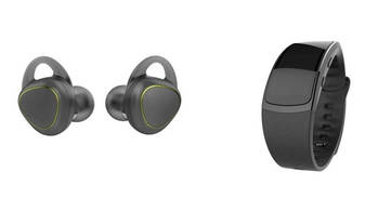Samsung deja ver dos nuevos 'wearables': una pulsera y unos auriculares