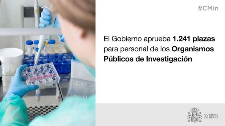 Gobierno crea 1.241 nuevos puestos en organismos de investigación pública